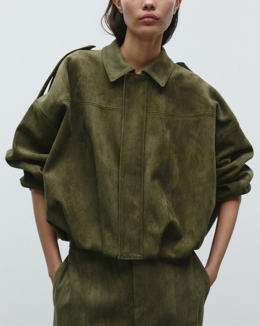 Chaqueta bomber Sahara con efecto ante