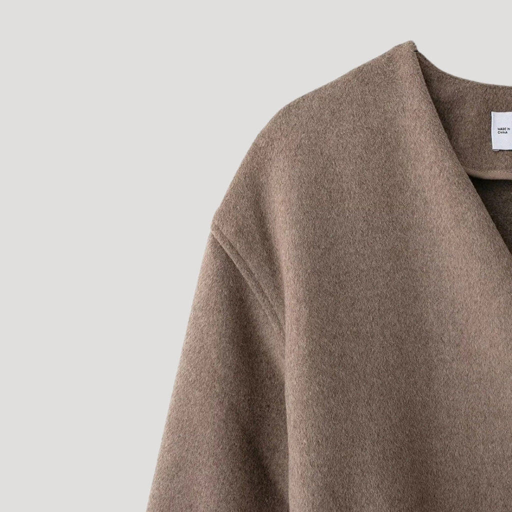 Nahia | Chaqueta Cruzada de Lana Ligera