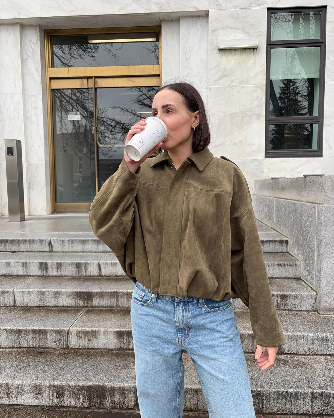 Chaqueta bomber Sahara con efecto ante