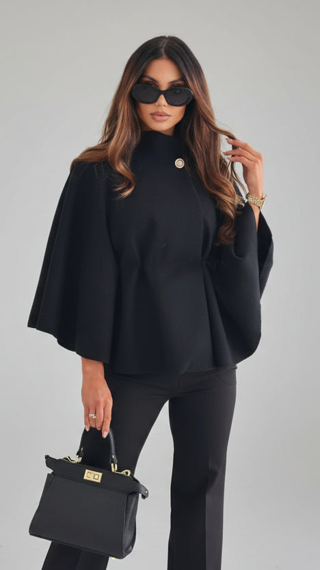 Amalia | Abrigo de Cachemir de Corte Regular con Cinturón Ajustado en la Cintura